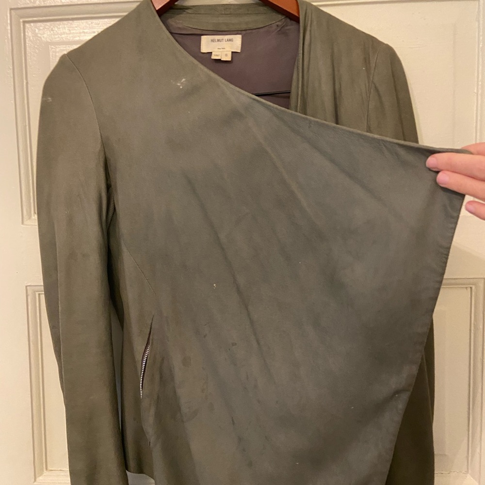 Helmut Lang Green Suede Jacket (Size Small)